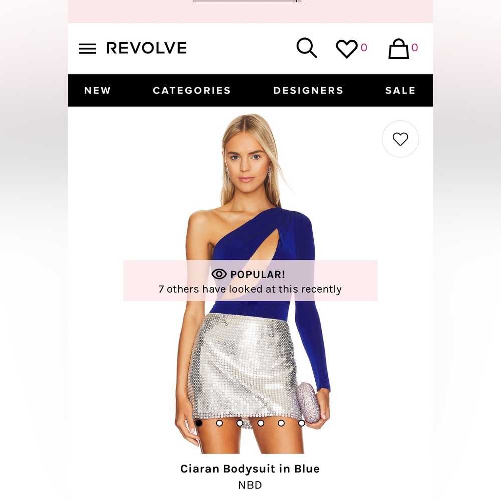 NBD x Revolve Ciaran Bodysuit in Blue